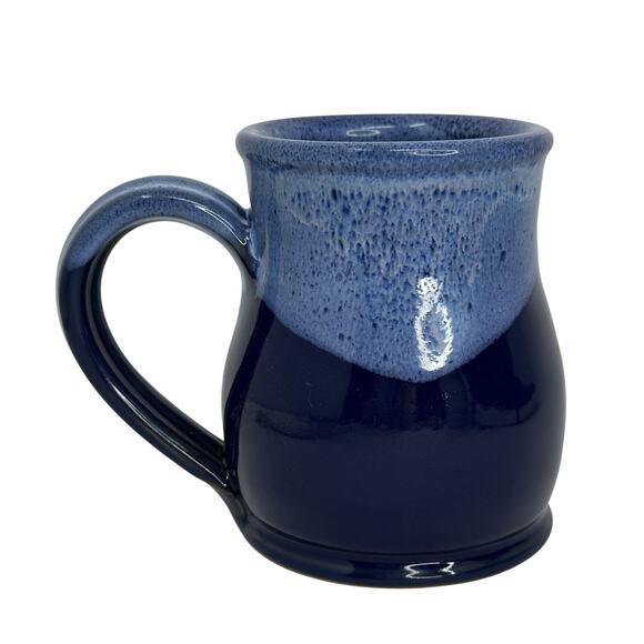 Deneen Pottery B & B Kiawah Island Large Size - BLUE DRIP Coffee Mug - Picture 4 of 5